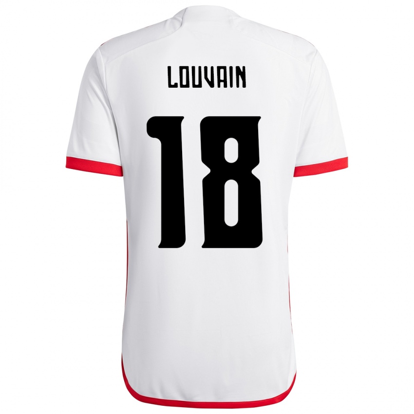נשים Gaby Louvain #18 אדום שחור הרחק ג'רזי 2025/26 חולצה קצרה