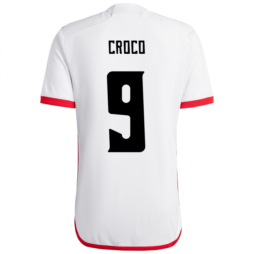 נשים Gabi Croco #9 לבן אדום הרחק ג'רזי 2025/26 חולצה קצרה