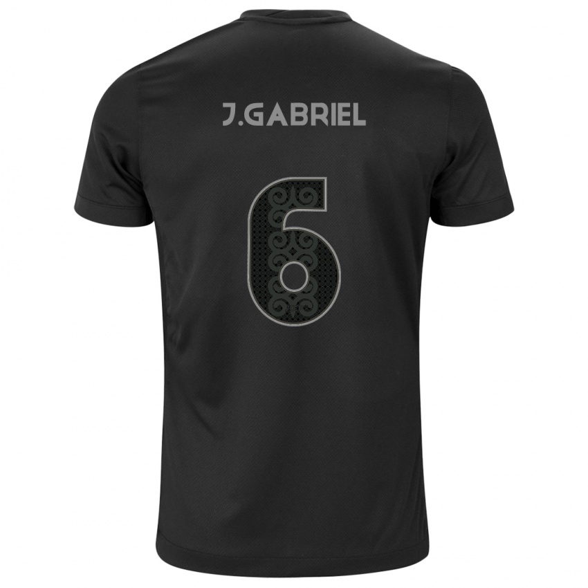 נשים João Gabriel #6 לבן שחור הרחק ג'רזי 2025/26 חולצה קצרה