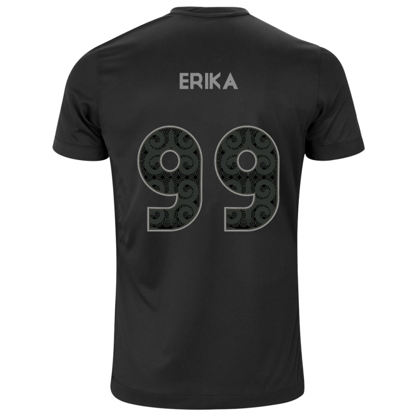 נשים Erika #99 שחור לבן הרחק ג'רזי 2025/26 חולצה קצרה