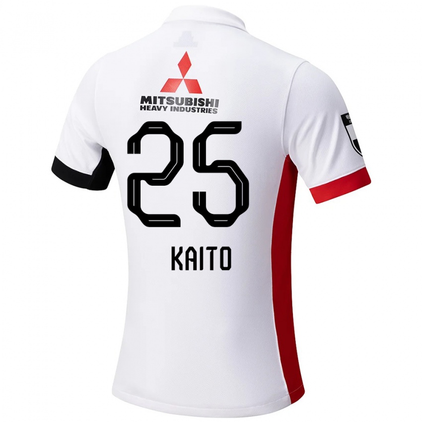 נשים Kaito Yasui #25 לבן שחור הרחק ג'רזי 2025/26 חולצה קצרה