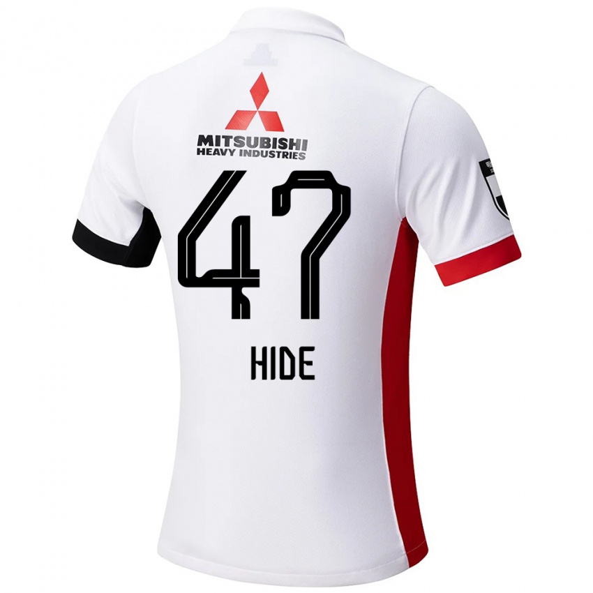 נשים Hidetoshi Takeda #47 לבן שחור הרחק ג'רזי 2025/26 חולצה קצרה