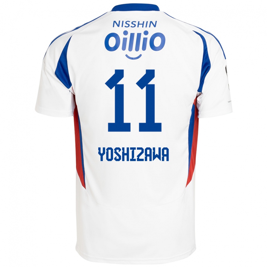 נשים Mirai Yoshizawa #11 כחול מלכותי לבן הרחק ג'רזי 2025/26 חולצה קצרה