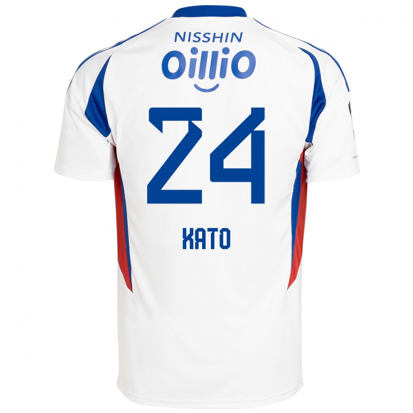 נשים Hijiri Kato #24 כחול מלכותי לבן הרחק ג'רזי 2025/26 חולצה קצרה