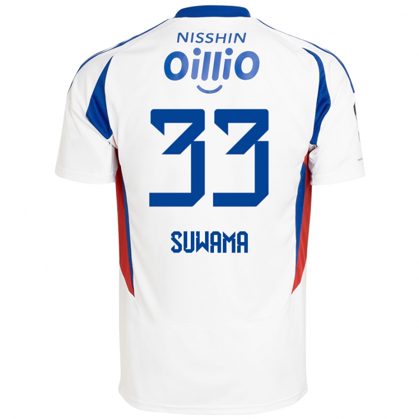 נשים Kosei Suwama #33 כחול מלכותי לבן הרחק ג'רזי 2025/26 חולצה קצרה