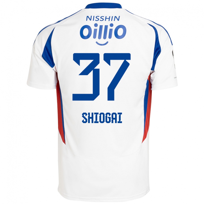 נשים Kento Shiogai #37 כחול מלכותי לבן הרחק ג'רזי 2025/26 חולצה קצרה
