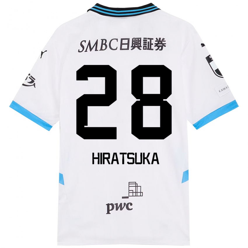 נשים Hayato Hiratsuka #28 תכלת שמיים שחור הרחק ג'רזי 2025/26 חולצה קצרה