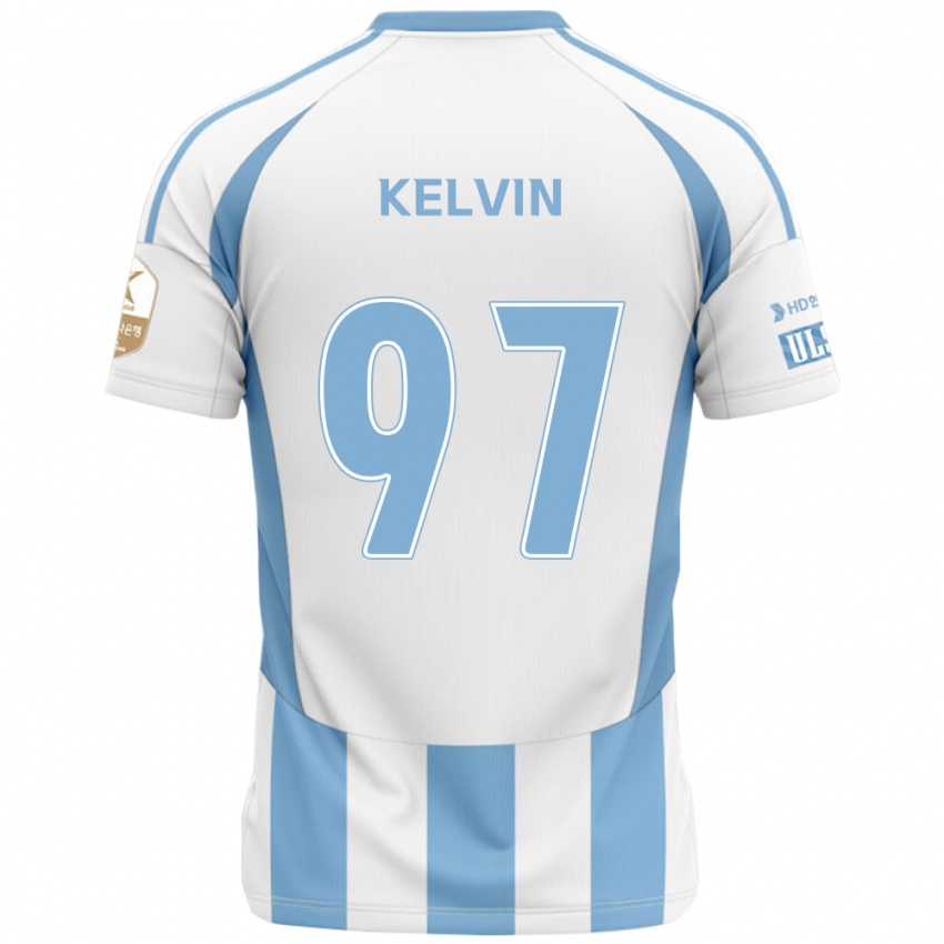 נשים Kelvin #97 כחול מלכותי צהוב הרחק ג'רזי 2025/26 חולצה קצרה