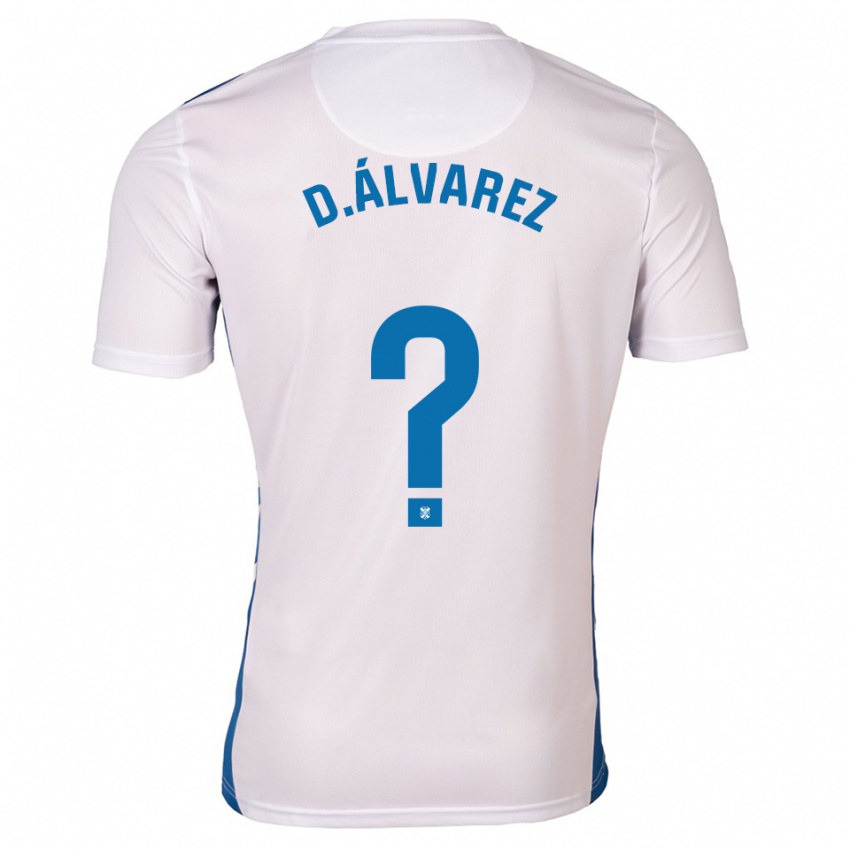 נשים Daniel Álvarez #0 לבן כחול ג'רזי ביתית 2025/26 חולצה קצרה