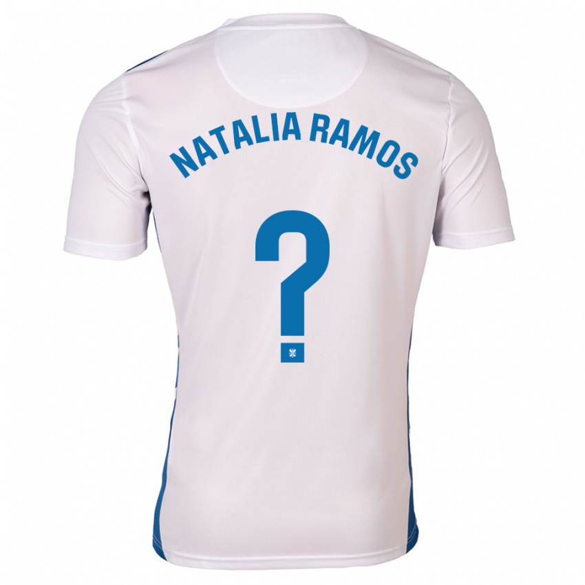 נשים נטליה ראמוס #0 לבן כחול ג'רזי ביתית 2025/26 חולצה קצרה