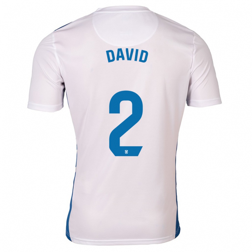 נשים David Rodríguez #2 לבן כחול ג'רזי ביתית 2025/26 חולצה קצרה