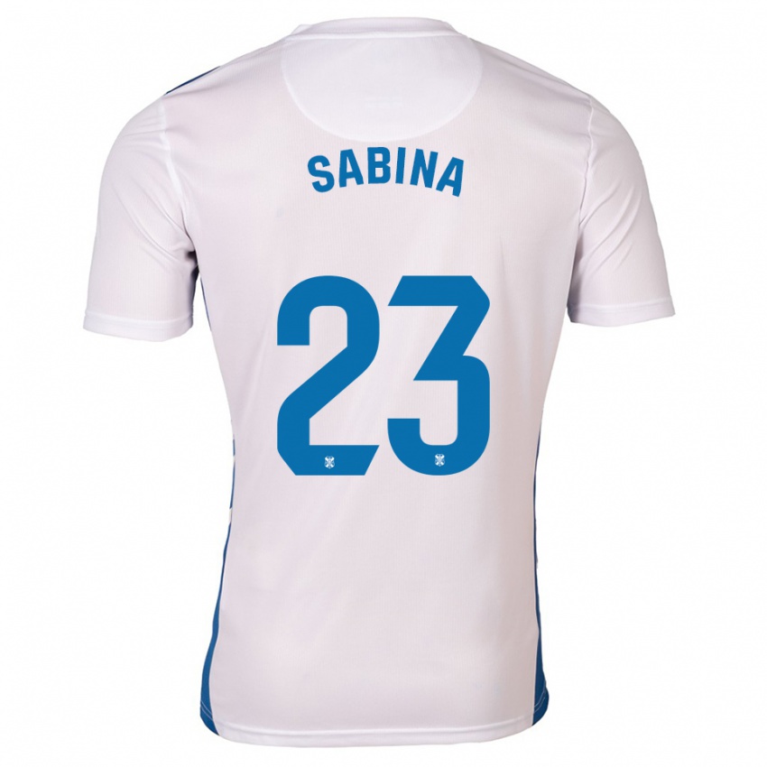 נשים פראן סבינה #23 לבן כחול ג'רזי ביתית 2025/26 חולצה קצרה