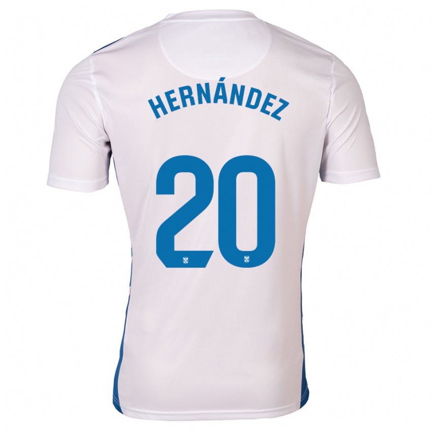 נשים ישו הרננדז #20 לבן כחול ג'רזי ביתית 2025/26 חולצה קצרה