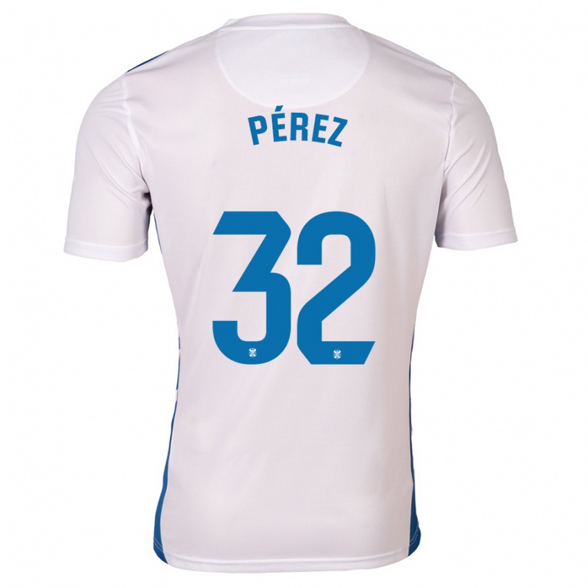 נשים Joel Pérez #32 לבן כחול ג'רזי ביתית 2025/26 חולצה קצרה