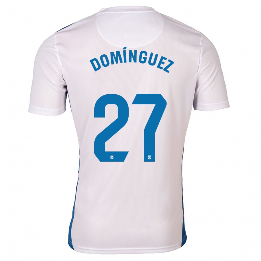 נשים Carlos Domínguez #27 לבן כחול ג'רזי ביתית 2025/26 חולצה קצרה