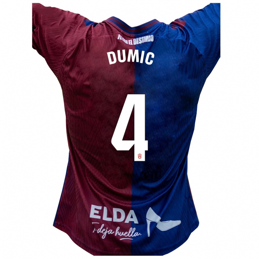 נשים דריו דומיץ' #4 כחול אדום ג'רזי ביתית 2025/26 חולצה קצרה