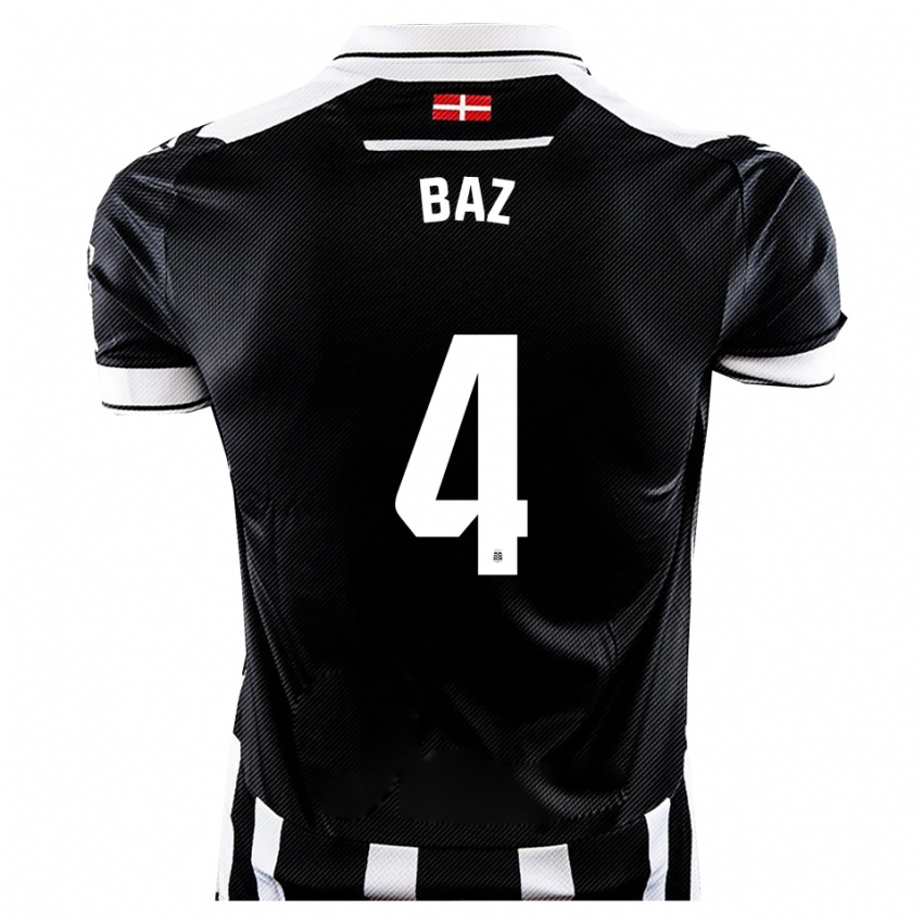 נשים אימנול באז ברגנצה #4 שחור לבן ג'רזי ביתית 2025/26 חולצה קצרה