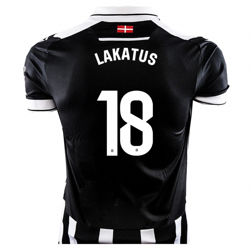 נשים מריוס לקטוש #18 שחור לבן ג'רזי ביתית 2025/26 חולצה קצרה