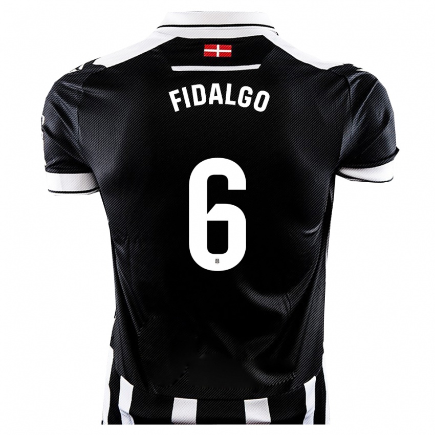 נשים Alejandro Fidalgo #6 שחור לבן ג'רזי ביתית 2025/26 חולצה קצרה