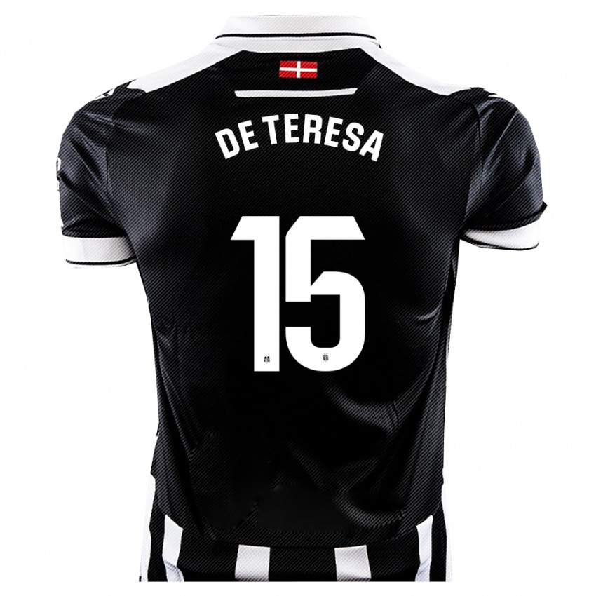 נשים Emilio De Teresa #15 שחור לבן ג'רזי ביתית 2025/26 חולצה קצרה
