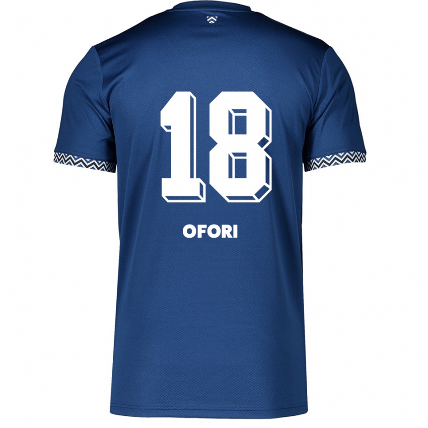 נשים Obed Ofori #18 כחול נייבי לבן ג'רזי ביתית 2025/26 חולצה קצרה