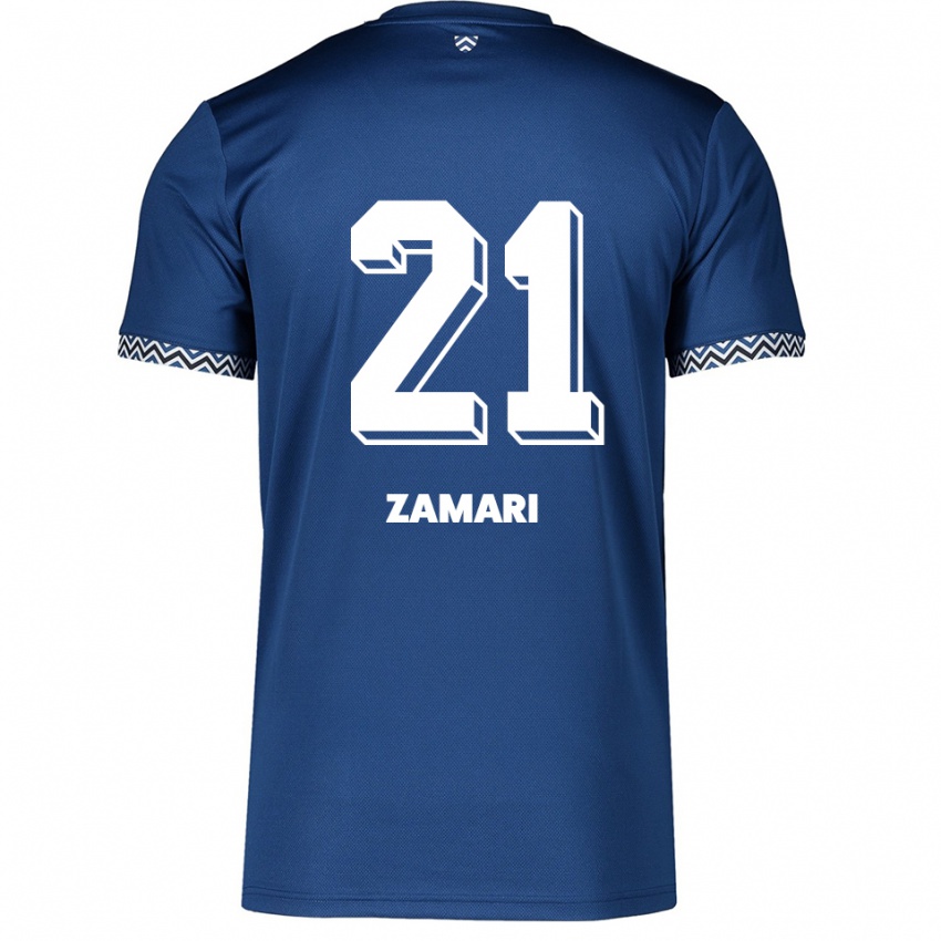 נשים פאדיל זמרי #21 כחול נייבי לבן ג'רזי ביתית 2025/26 חולצה קצרה