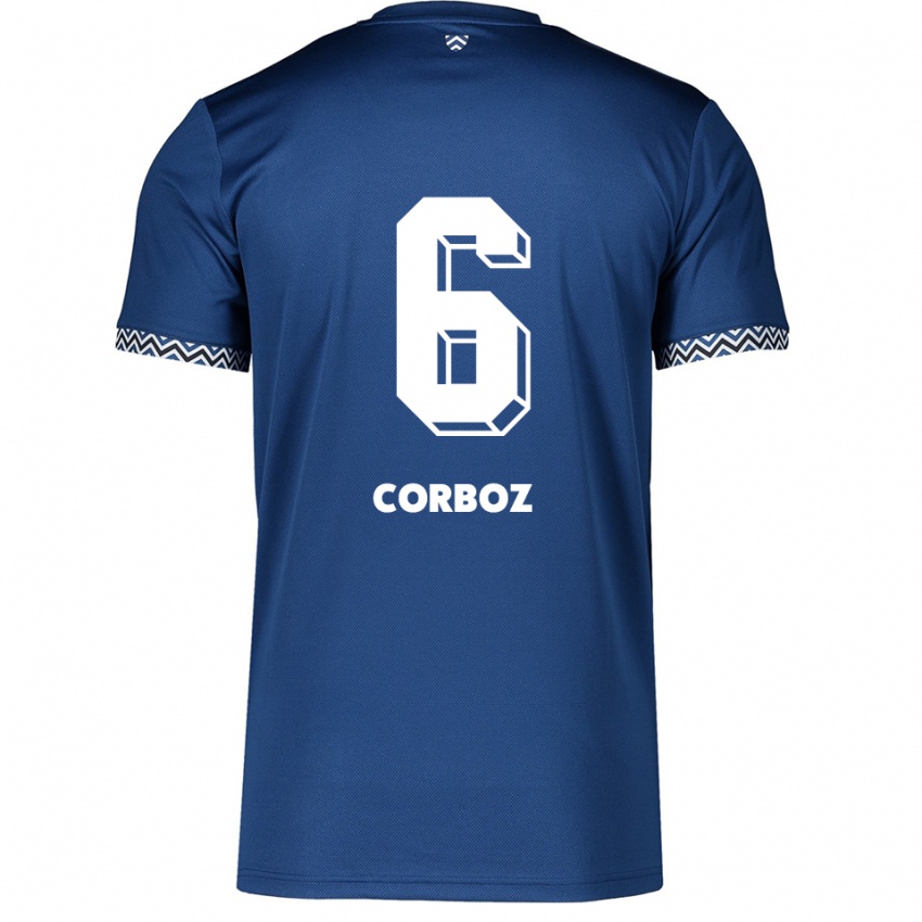 נשים מייל קורבוז #6 כחול נייבי לבן ג'רזי ביתית 2025/26 חולצה קצרה