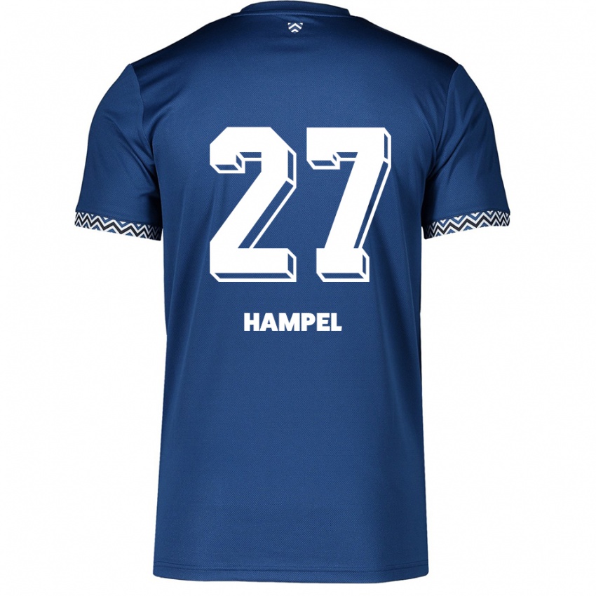 נשים Jocelyn Hampel #27 כחול נייבי לבן ג'רזי ביתית 2025/26 חולצה קצרה