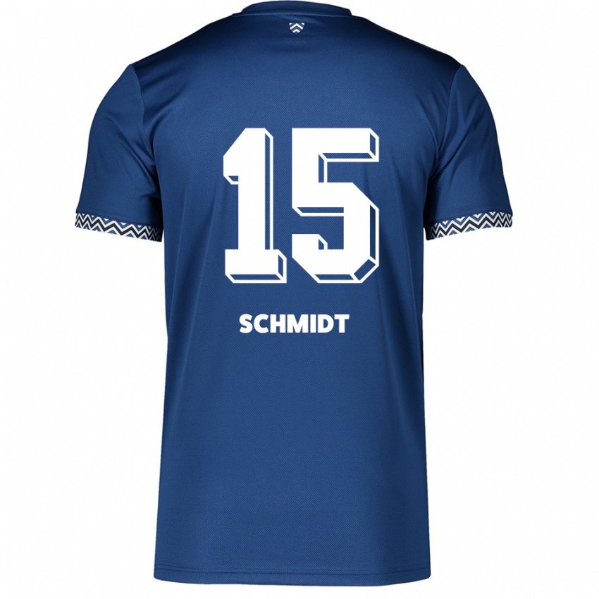 נשים Pia Schmidt #15 כחול נייבי לבן ג'רזי ביתית 2025/26 חולצה קצרה