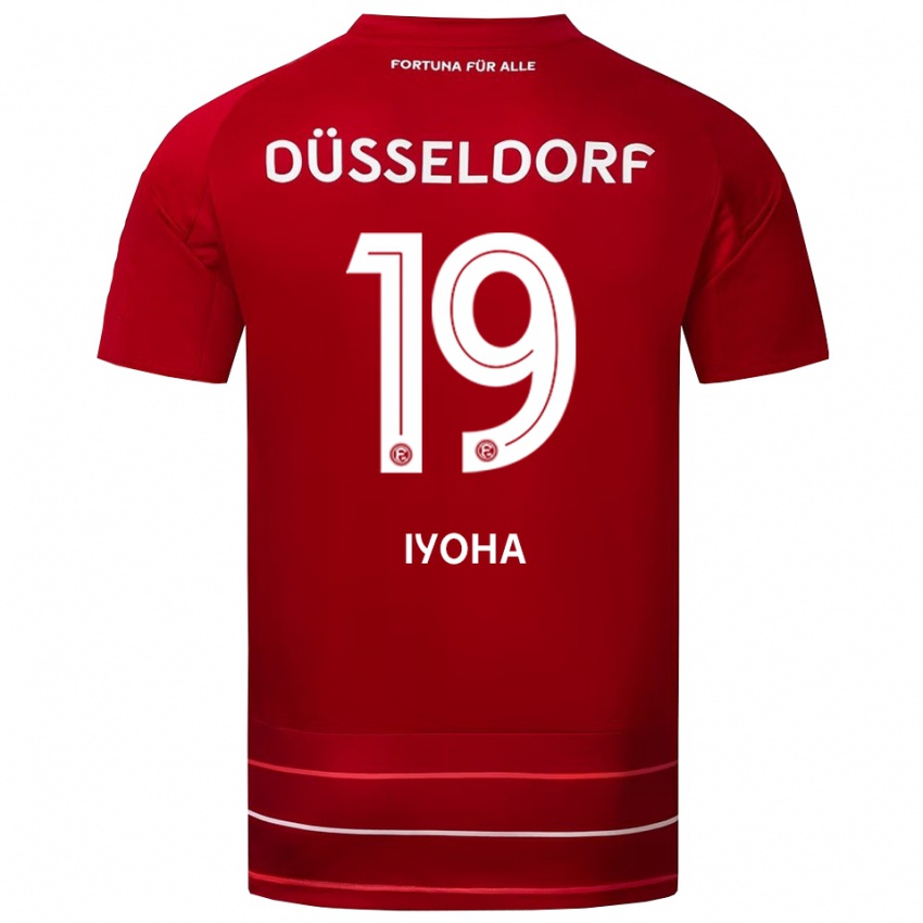 נשים עמנואל אייוה #19 אדום לבן ג'רזי ביתית 2025/26 חולצה קצרה