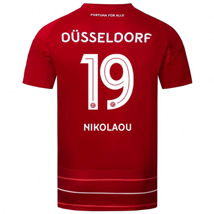 נשים נואה גבריאל ניקולאו #19 אדום לבן ג'רזי ביתית 2025/26 חולצה קצרה