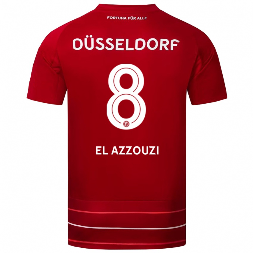 נשים אנואר אל עזוזי #8 אדום לבן ג'רזי ביתית 2025/26 חולצה קצרה