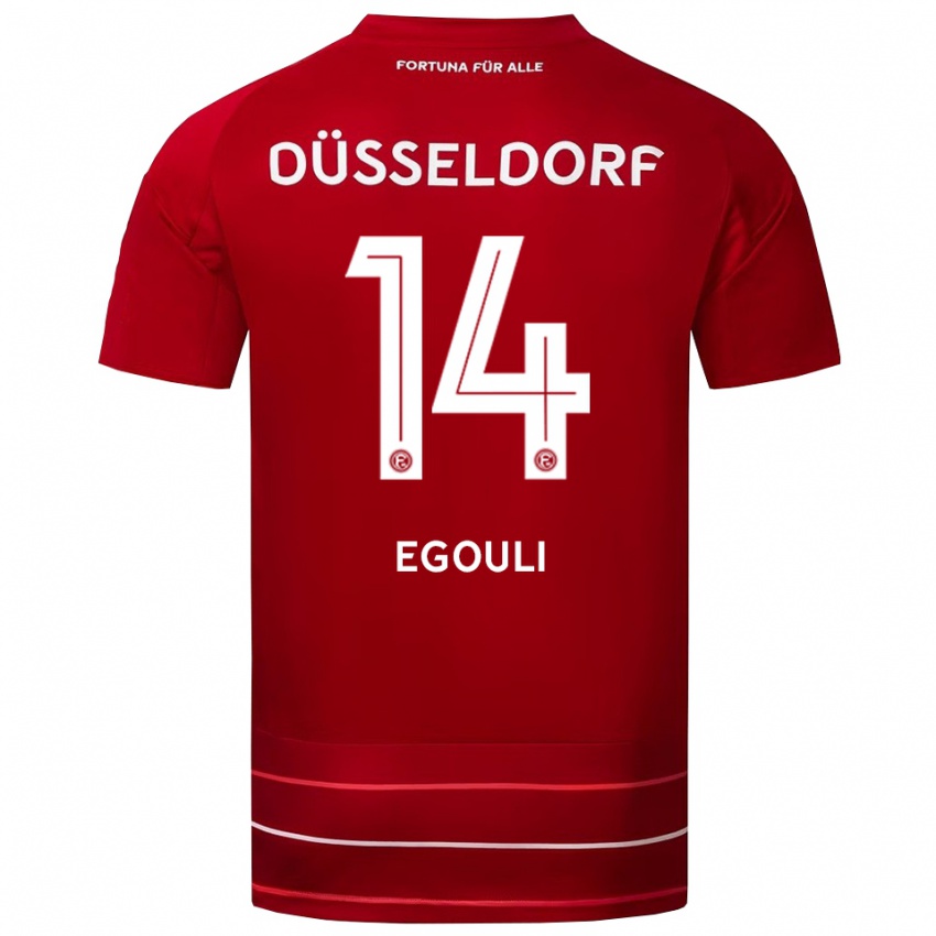 נשים Noah Egouli #14 אדום לבן ג'רזי ביתית 2025/26 חולצה קצרה