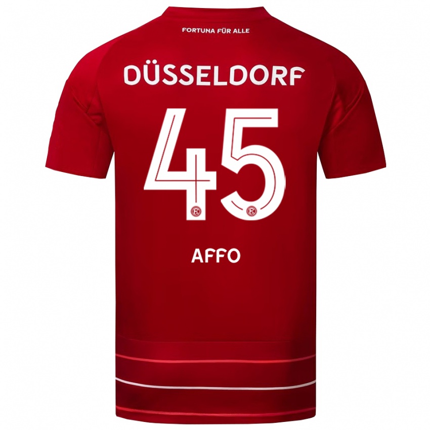 נשים Karim Affo #45 אדום לבן ג'רזי ביתית 2025/26 חולצה קצרה