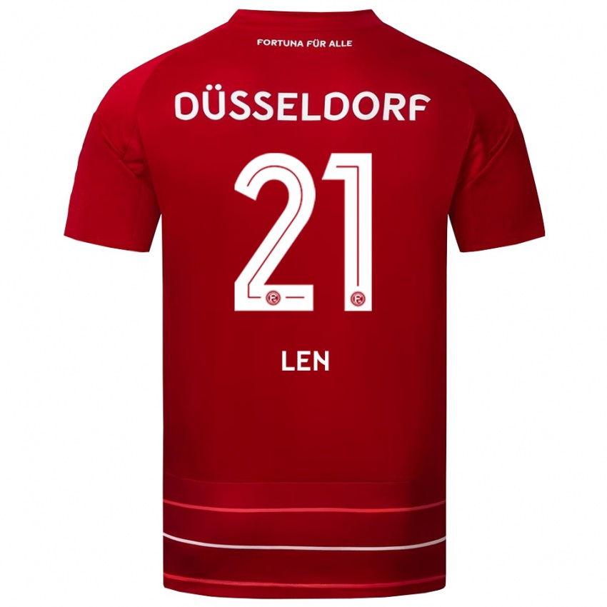 נשים מקסים לן #21 אדום לבן ג'רזי ביתית 2025/26 חולצה קצרה