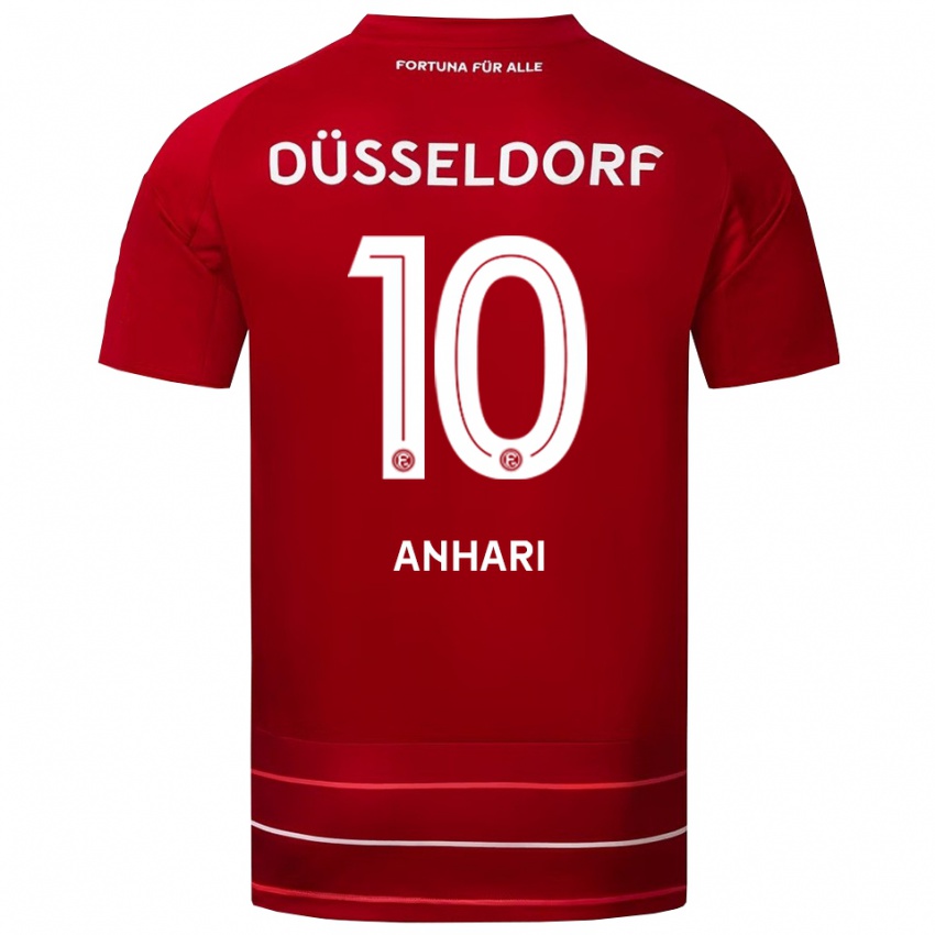 נשים חאמזה אנהרי #10 אדום לבן ג'רזי ביתית 2025/26 חולצה קצרה