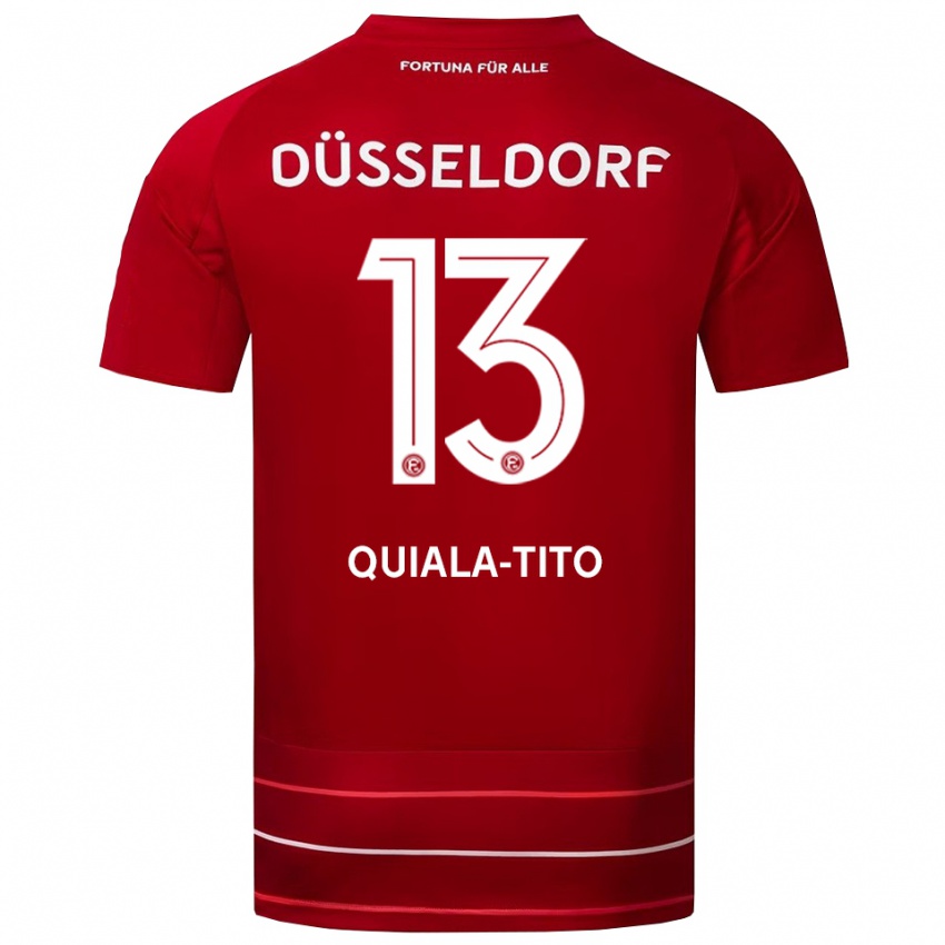 נשים דרין קוויאלה-טיטו #13 אדום לבן ג'רזי ביתית 2025/26 חולצה קצרה
