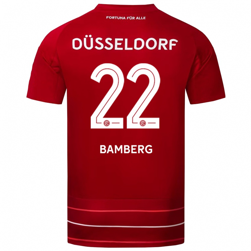 נשים ג׳וליאן במברג #22 אדום לבן ג'רזי ביתית 2025/26 חולצה קצרה