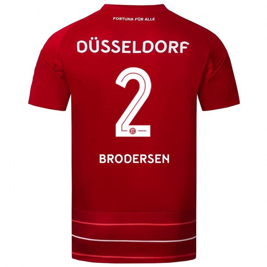 נשים לאונרד אוגוסט ברודרזן #2 אדום לבן ג'רזי ביתית 2025/26 חולצה קצרה