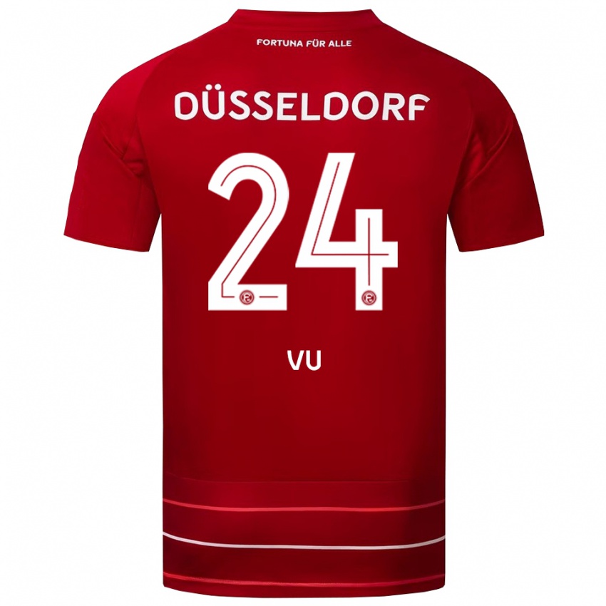 נשים Simon Vu #24 אדום לבן ג'רזי ביתית 2025/26 חולצה קצרה