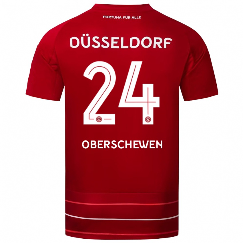 נשים Elias Oberschewen #24 אדום לבן ג'רזי ביתית 2025/26 חולצה קצרה