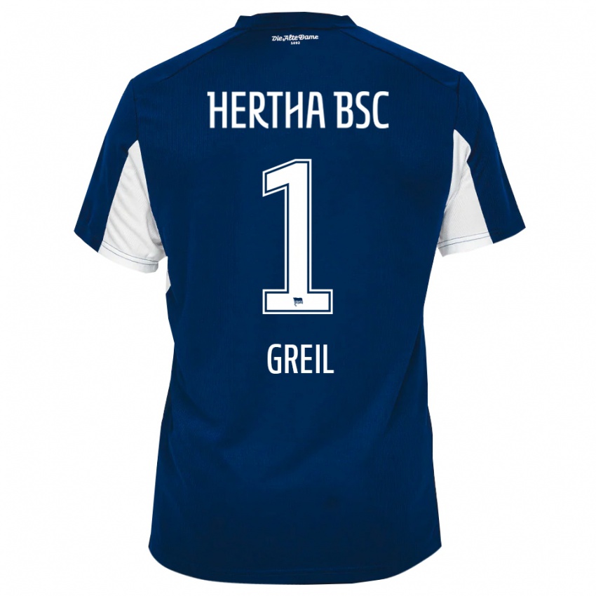 נשים Luis Greil #1 לבן כחול ג'רזי ביתית 2025/26 חולצה קצרה