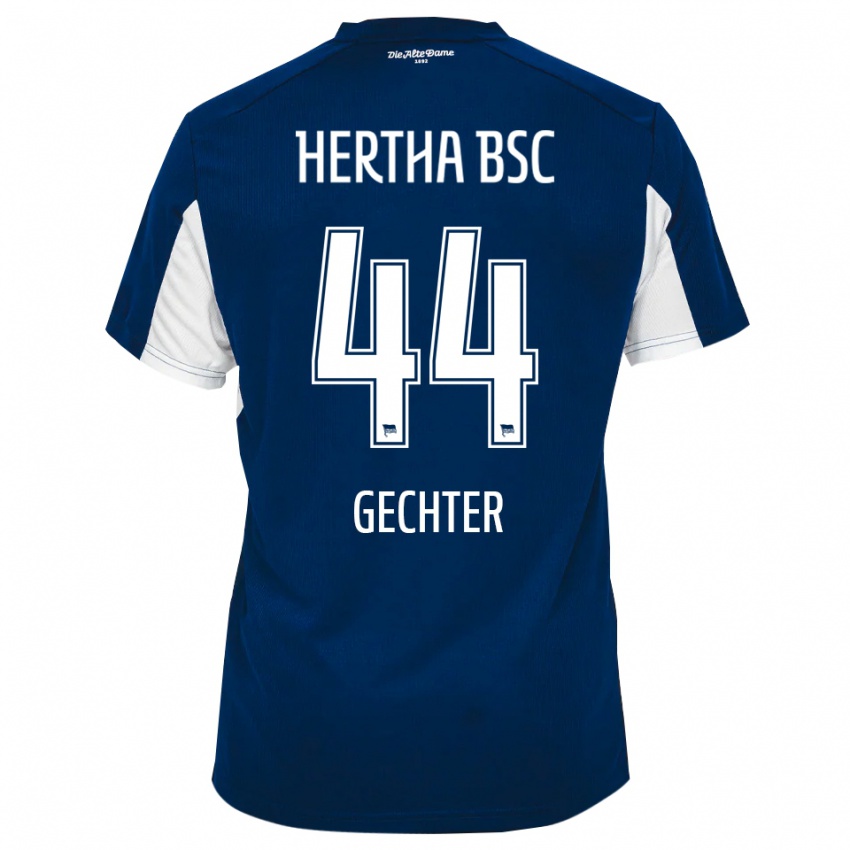 נשים לינוס גכטר #44 לבן כחול ג'רזי ביתית 2025/26 חולצה קצרה