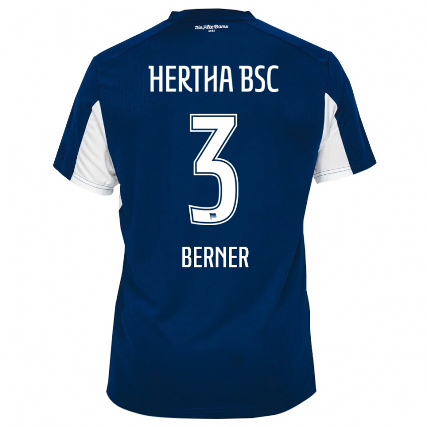 נשים יאנה ברנר #3 לבן כחול ג'רזי ביתית 2025/26 חולצה קצרה