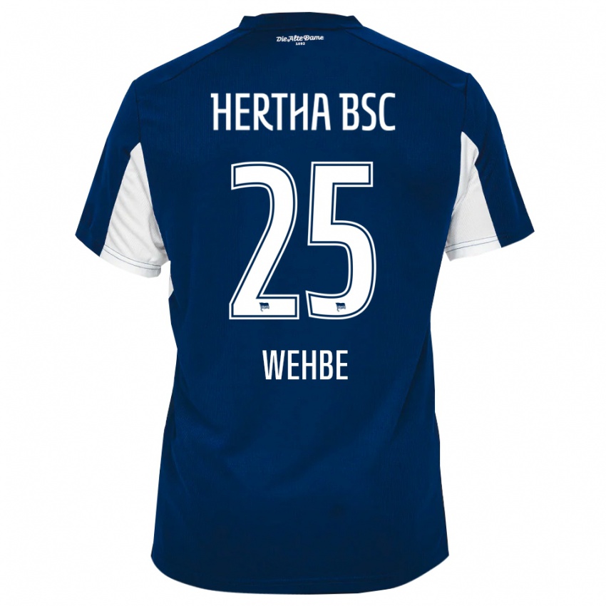 נשים Mohammed Wehbe #25 לבן כחול ג'רזי ביתית 2025/26 חולצה קצרה