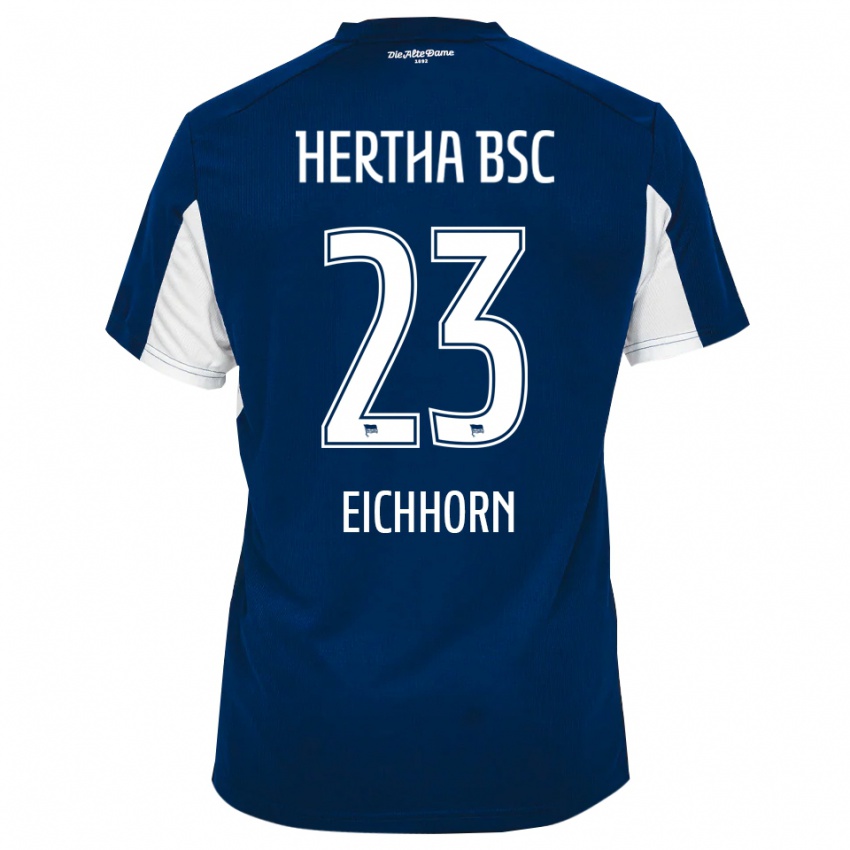 נשים קנט אייכהורן #23 לבן כחול ג'רזי ביתית 2025/26 חולצה קצרה