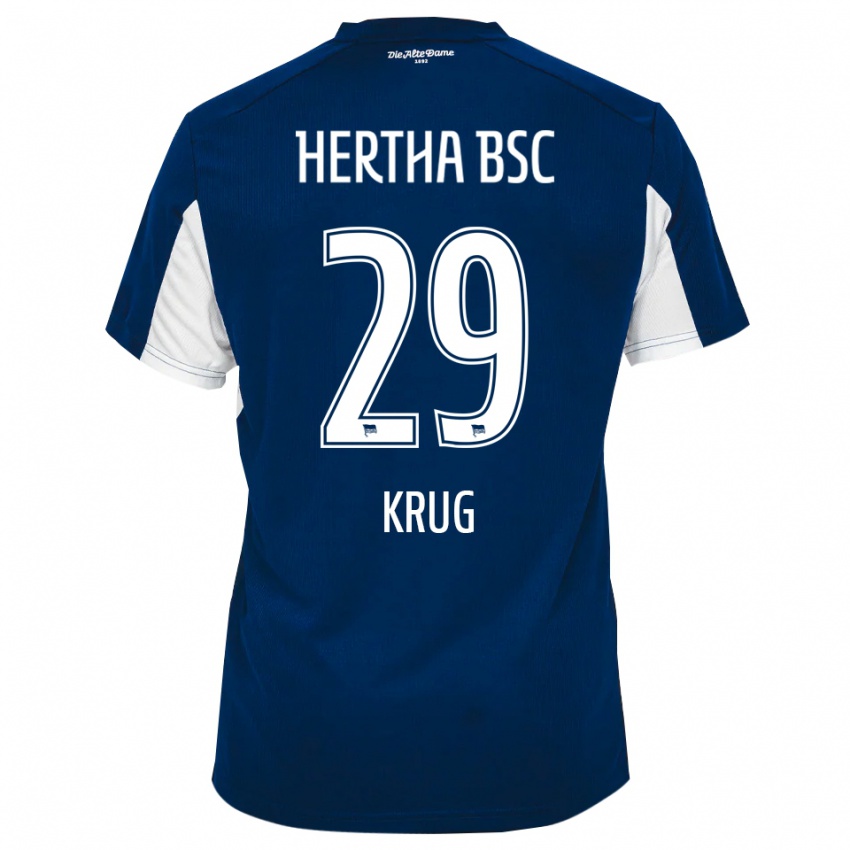 נשים Magdalena Krug #29 לבן כחול ג'רזי ביתית 2025/26 חולצה קצרה