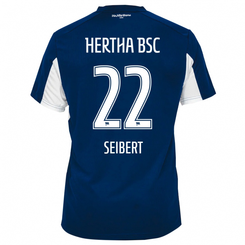 נשים Christian Seibert #22 לבן כחול ג'רזי ביתית 2025/26 חולצה קצרה