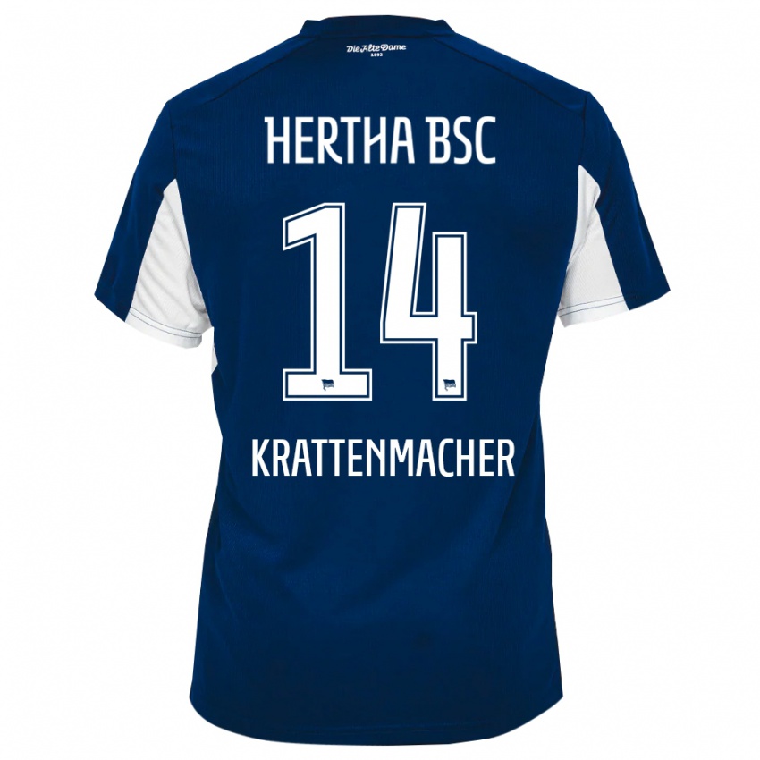 נשים מוריס קרטנמאכר #14 לבן כחול ג'רזי ביתית 2025/26 חולצה קצרה