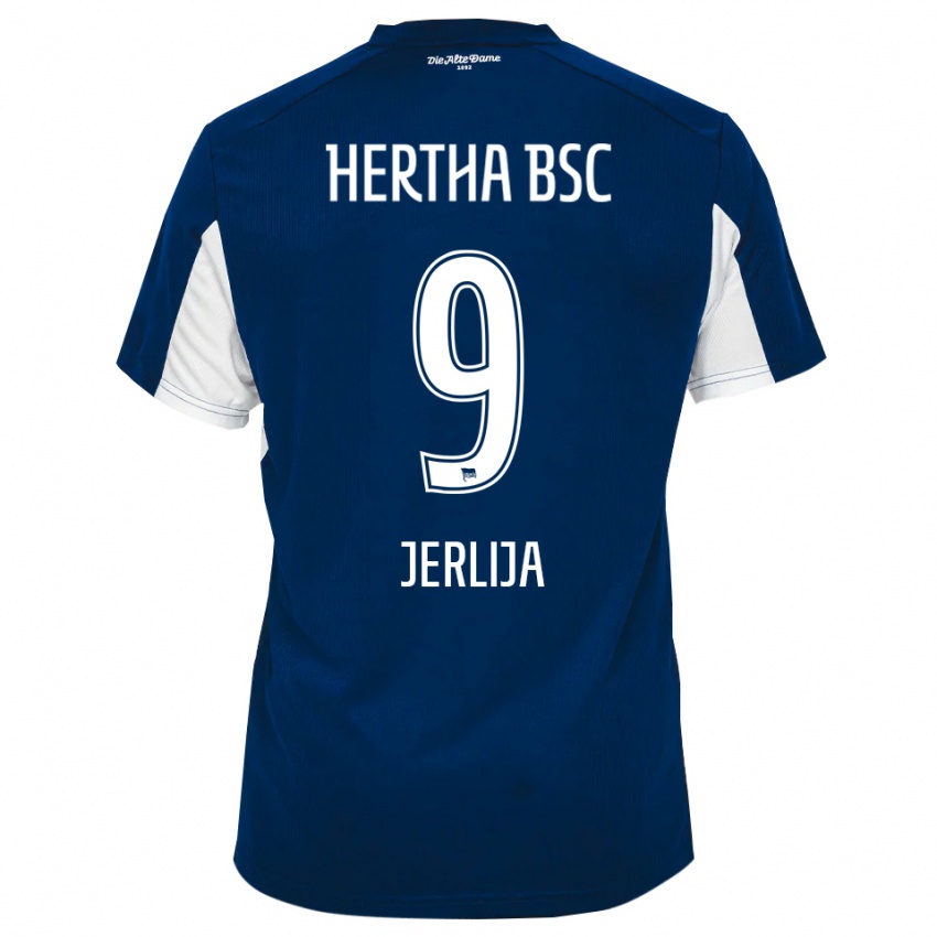 נשים Leotrim Jerlija #9 לבן כחול ג'רזי ביתית 2025/26 חולצה קצרה